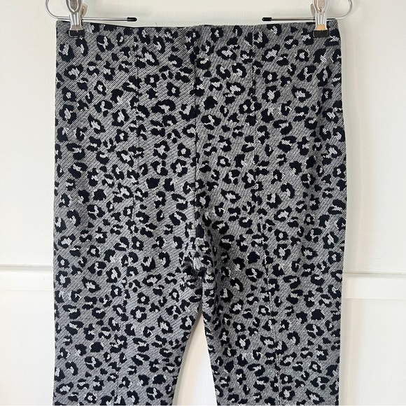 Anthropologie Maeve Mollie Kick Flare Gray Leopard Pants - Picture 10 of 14